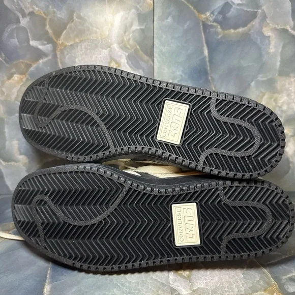 Converse Two-Tone Low-Top Sneakers in Cream and Black - Picture 8 of 8